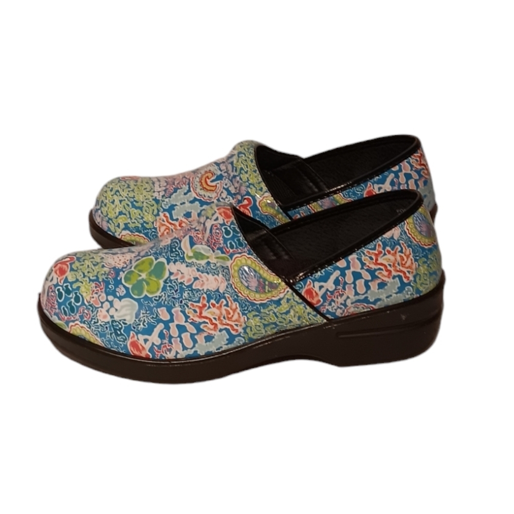 Savvy Brandy Clogs Floral Pattern Women's Slip Resistant Nursing Work Shoes 10